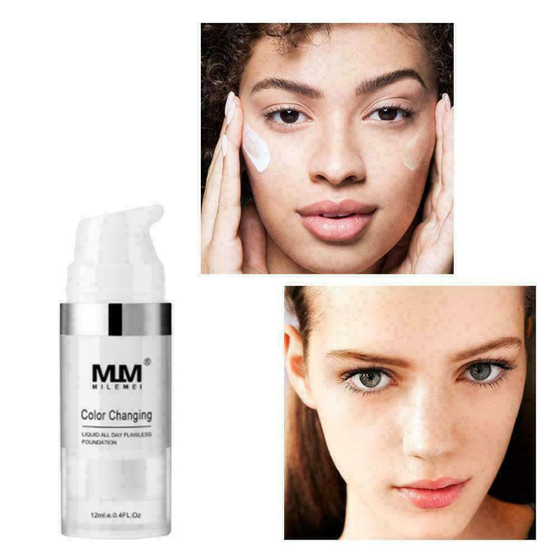 Magic Color Changing Liquid Foundation Makeup Change Tone Skin to Your A2O2 Z3W4