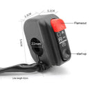 Universal 7/8in Handlebar Motorcycle ATV Start Kill On/Off Button Switch