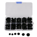 100pcs 9-15mm Round Mushroom Domed Black Plastic Safety Eyes and Nose for Bear,