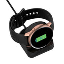 Silicone Charging Dock Station Holder for Galaxy Watch 3 Active 1 2 (Black)