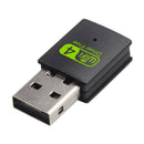 600Mbps 2.4-5ghz USB Dual Band Wireless Adapter WiFi Dongle 802.11 AC Laptop PC.
