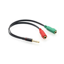 3.5mm Red And Green One to two Audio Cable Stereo Audio Y Splitter Cable Ada_kz