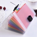 New Office A6 Expanding File Folder Wallet Organ Bag 13 Layer Rainbow Hang  B5A1