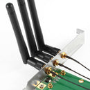Mini PCI-E Express to PCI-E Wireless Adapter w 3 Antenna WiFi for PC Q5F7