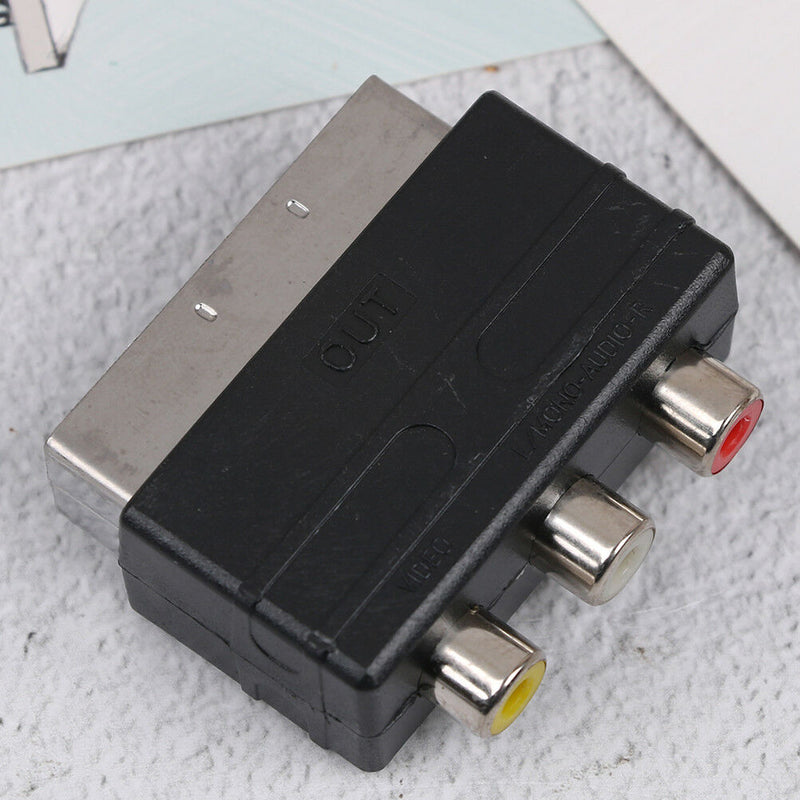 RGB scart to 3 RCA S-Video sdapter composite RCA SVHS AV TV audio converter OZ