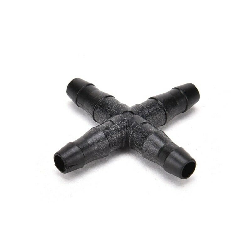 20 Pcs Black Sprinkler Irrigation Tee Pipe Barb Hose Fitting Joiner Drip Sy