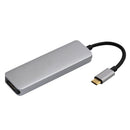 Aluminum USB Type-C 5 In 1 Hub Adapter 2 USB 3.0 Card Reader For Macbook