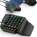 K15 One-handed Membrane Keyboard 39 Keys Backlit one-Hand Gaming Keypad New J8D6
