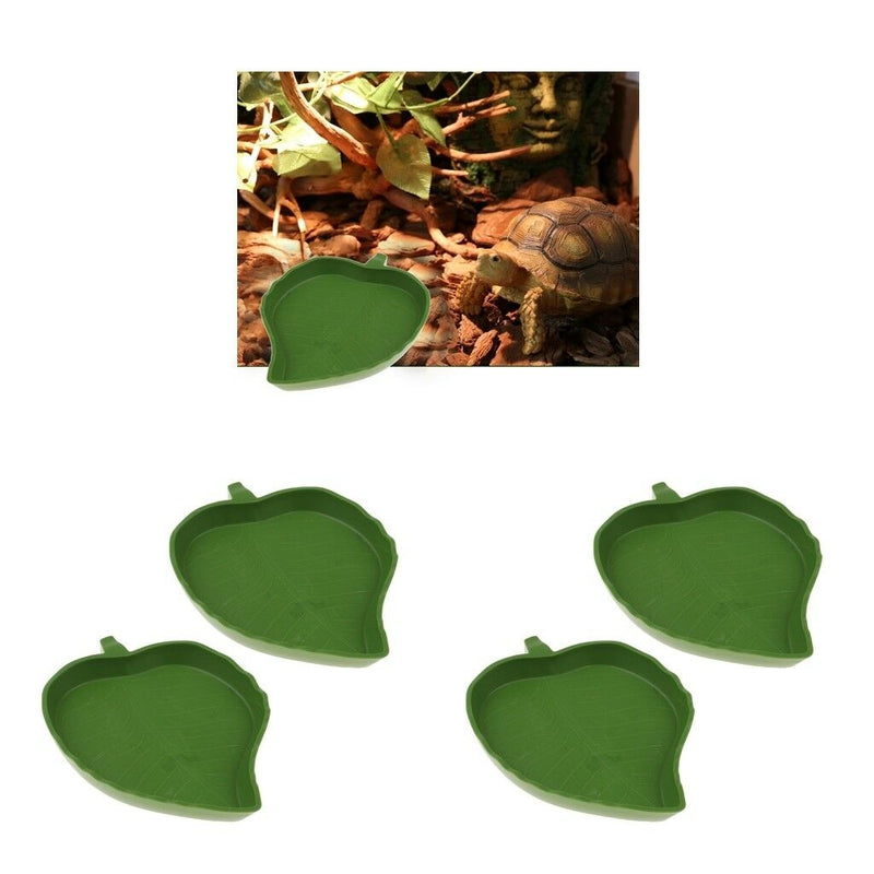 4Pcs Reptile Food and Water Dish Small Pets Mini Corner Feeding Bowl