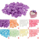 100xArtificial Rose Heads Bouquet Wedding Garden Dark Pink PE Flower Decor