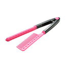 Folding V Comb Hair Straightener Hairdressing Salon Straightening Brush Usefu Kw