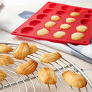 20 Cavity Mini Madeleine Shell Cake Pan Silicone Mold Cookies Baking SELJ