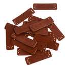 20pcs Retro Brown Leather Handmade Label Tags DIY Sew Craft Patches Style 5