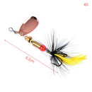 10pcs Metal Fishing Lures 6cm Bionic Bait Spins Steel Treble Fishing Hook FT