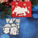 Christmas House Tree Metal Cutting Dies Card Paper Album Scrapbooking Embossing