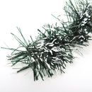 2M Long Dark Green & White Tinsel Christmas Decorations Tree Fashion Decor LJAU