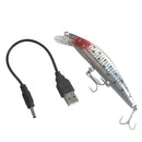 Electric Fishing Lure Vibrate Charging Fish Tackle Bait Hook USB Rechar SWP