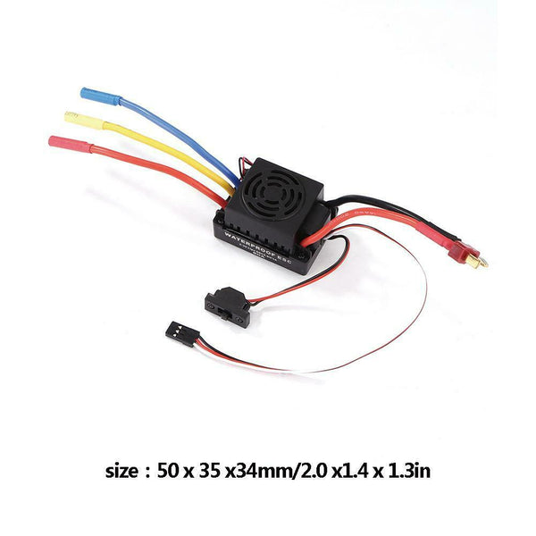 60A Waterproof Brushless Motor Speed Controller Sensorless ESC (Black)