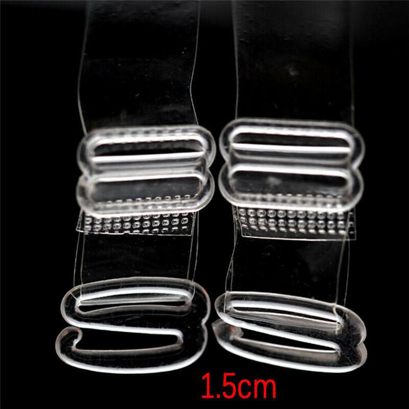 Best 2 Pairs Adjustable Invisible Transparent Clear Bra Shoulder Strap For.X9LJ