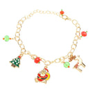 Christmas Charm Bracelet Santa Claus Xmas Tree Pendant Xmas OrnamentsBDSE