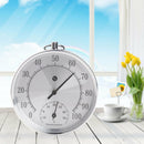 Outdoor Indoor Thermometer Hygrometer Temperature Humidity Meter Metallic HT9100