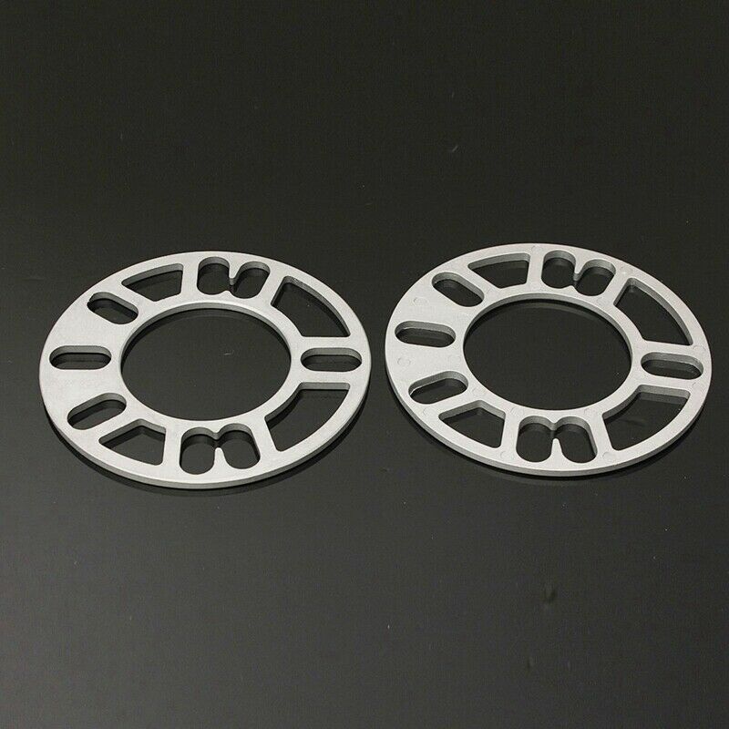 2x Universal 5MM Alloy aluminum Wheel Spacers Adaptor Shims Plate 4/5 Stud