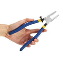 8 Inch 1Pcs Blue Non-Slip Handle Breaking/Cutting Glass Pliers Stained Glas