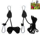 1 Pair 68KG Capacity Rope Ratchet Hanger for Grow Light Reflector Hanger