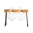 Glass Vase Test Tube In Wood Chair For Flowers Plants Home Decor-2
