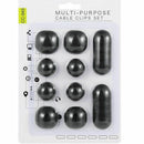 Cable Organizer,10 Pack of Cord Management System, Black Cable Clips for Ch