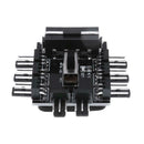 4Pin IDE Powered 8 Way 3pin Cooling Fan Power Cable Extender Hub Accessory