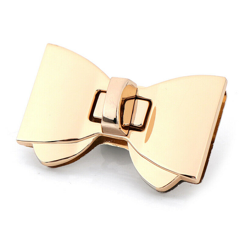 Bowknot Shape Clasp Turn Locks Twist Lock DIY Handbag Bag Hardware Accesso Bj