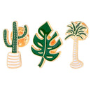 3PCS Enamel Plant Potted Cactus Collar Brooch Pin Badge Clothing Cartoon Pin M&E