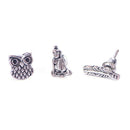 6 Pcs Earrings Set Women Fashion Bohemian Retro Owl Feather Buddha Leaf Jewelrlj