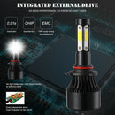 2* 4-Sides 9006/HB4 COB Hi-Lo Beam LED Headlight Kit Bulb High Low