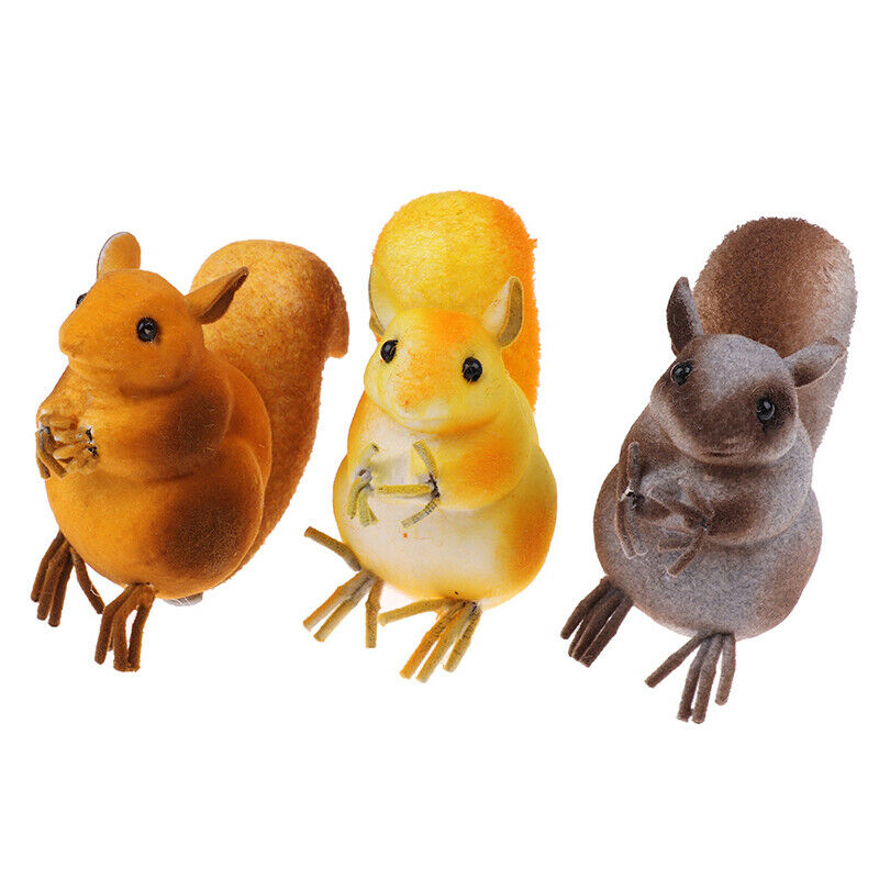 1 Pcs Mini Animal Toys Simulation Cute Squirrel Stuffed Kids Toys Decorati BX