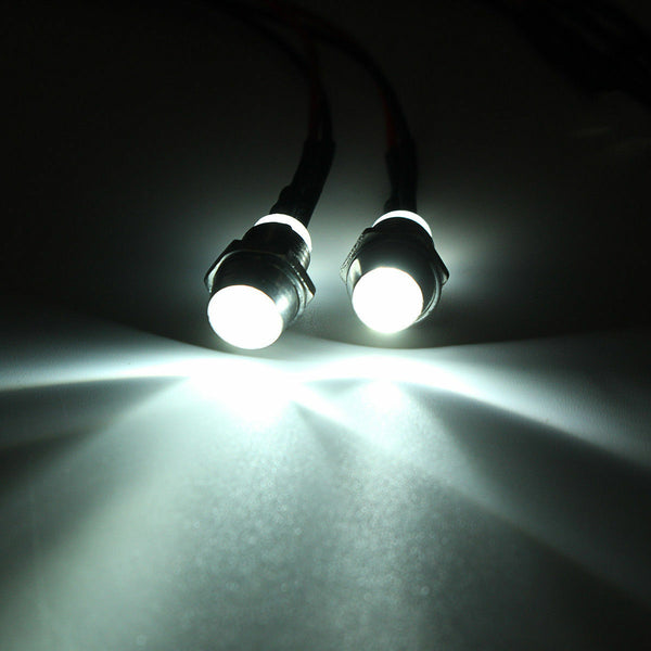 Headlight 2pcs Front+Back LED Light Kit For WPL B14/16/42 C14/24 RC Car Truck