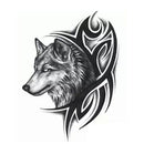 Large Wolf Head Waterproof Temporary Removable Tattoo Body Arm Leg Art StickeR8~