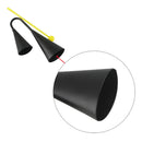 Metal Two Tone Cowbell with Plastic Striker Percussion Instrument - Black ATME