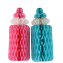 Baby Shower Birthday Decoration Lovely Honeycomb Baby Bottle Hanging DecorFT