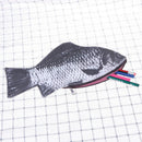 Fish Shape Zipper Pencil Box Cosmetic Makeup Pouch Zipper Bag Purse Pur OZ