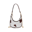 Flower Love Pattern Leather Shoulder Bag Women Chain Hobos Tote Handbag (S) A
