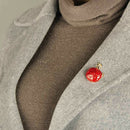 Fruit Shape Red Pomegranate Brooch Cute Gift Accessories Suit Lapel Pin Men