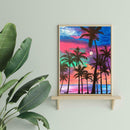 5D DIY Full Drill Diamond Painting Coconut Tree Cross Stitch Kit Home Decor