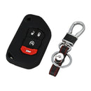 3X(4 Buttons Flip Key Cover Case Fob Holder Bag Keyless Protector for Jeep