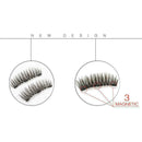 4PCS/Pair Triple Magnetic Eyelashes Handmade Reusable False Eye Lashes Supp X8H6