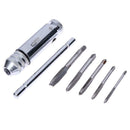M3-M8 T-Handle Ratchet Tap Wrench Machinist Tool With 5Pcs Screw Thread Plu