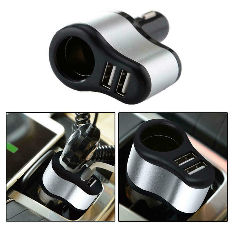 Dual USB Car Charger Adapter Safety Socket with Cigarette Lighter 3.1A  WAI