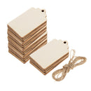 50 Piece Natural Rectangle Blank Wooden Gift Tags Wood Hanging Label Plaque