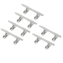 6pc Sailboat Mooring Cleat Dock Deck Rope Cleat , 316 Marine Stainless Steel